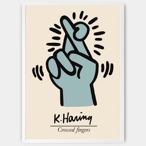 Plagát Crossed fingers | Keith Haring
