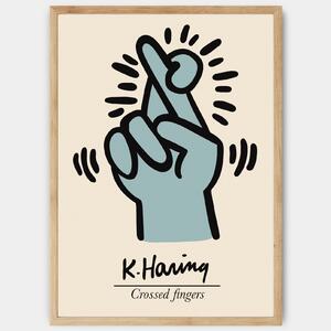 Plagát Crossed fingers | Keith Haring