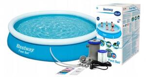 Kvalitný bazén na záhradu s filtráciou 366 x 76 cm Modrá