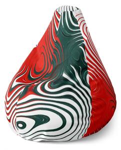 Sablio Sedací vak Pear Dvojfarebná abstrakcia - 70 x 95 x 15 cm