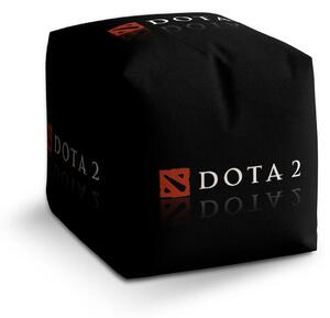 Sablio Taburet Cube DOTA 2 Čierna - 40x40x40 cm