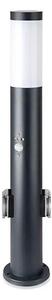 Vonkajšia lampa so senzorom a 2 zásuvkami 1xE27/60W/230V IP44 60cm antracit