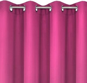 Jednofarebné dekoračné závesy purpurovej farby Ružová