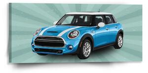 Sablio Obraz Mini sedan Zelené pozadie - 110x50 cm