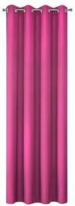 Jednofarebné dekoračné závesy purpurovej farby Ružová
