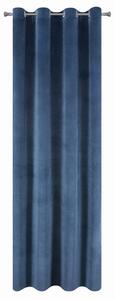 Elegantný tmavo modrý záves 140 x 250 cm Modrá