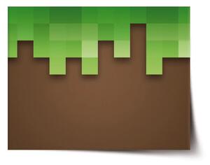 Sablio Plagát Green Blocks 2 - 60x40 cm