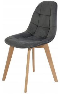 Tmavo sivá moderná stolička s luxusným čalúnením Sivá