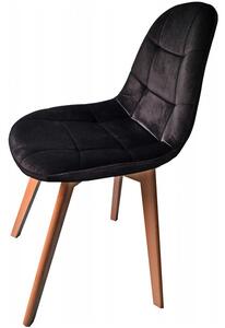 Elegantná čalunená stolička v čiernej farbe Čierna