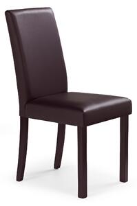 Moderná čalúnená jedálenská stolička HAK101, wenge/hnedá