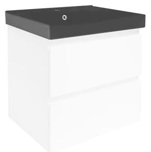 Kúpeľňová skrinka s umývadlom SAT B-Way 59x50x45 cm biela mat BWAY260WU1B