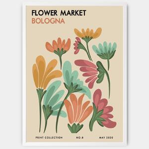 Plagát Flower Market Bologna