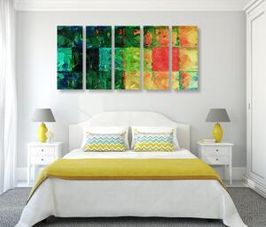 5-dielny obraz farebné výtvarné umenie