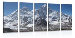 5-dielny obraz nádherný vrchol hory
