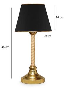 Stolná lampa AYD 1xE27/40W/230V čierna/zlatá