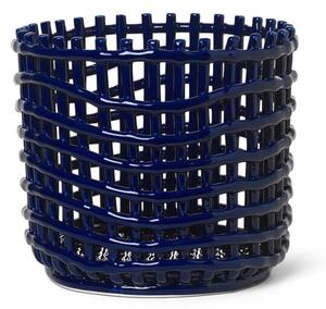 Ferm Living Organizér Ceramic Basket Large, blue