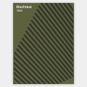 Plagát Bauhaus Lines in Green