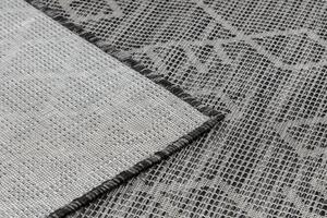 Šnúrkový koberec SIZAL PATIO 3077 Boho, plocho tkaný, čierny