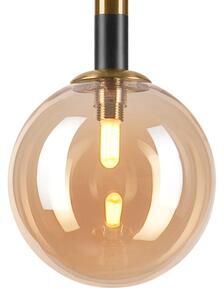 Luster na lanku ROLLO 1xG9/5W/230V zlatá/dymová béžová