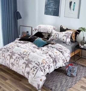 Úžasne béžové posteľné obliečky s motívom paliem Béžová