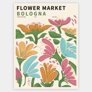 Plagát Flower Market Bologna II