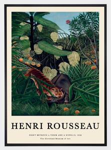Plagát Fight Between a Tiger and a Buffalo | Henri Rousseau