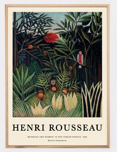 Plagát Monkeys and Parrot in the Virgin Forest | Henri Rousseau