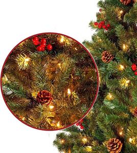 Vianočný stromček s LED diódami, rôzne typy, teplá biela, 100 LED- ov, 120 cm