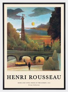 Plagát Seine and Eiffel Tower in the Sunset | Henri Rousseau