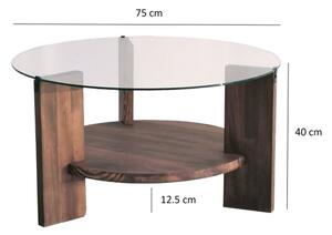 Konferenčný stolík MONDO 40x75 cm borovica/číra