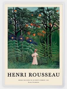 Plagát Woman Walking in an Exotic Forest | Henri Rousseau