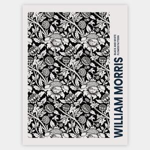 Plagát Black and White Flower Pattern | William Morris
