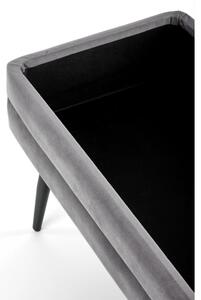 Lavica s úložným priestorom VELVA 37x78 cm šedá