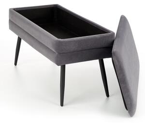 Lavica s úložným priestorom VELVA 37x78 cm šedá
