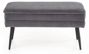 Lavica s úložným priestorom VELVA 37x78 cm šedá