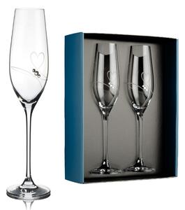 Element poháre na šampanské Amore s kamienkami Swarovski 210 ml 2KS