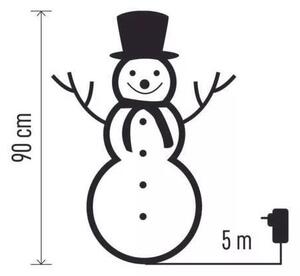 EMOS LED vianočný skladacia snehuliak 90cm DCFC29