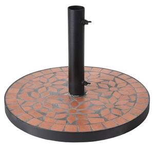 ProGarden Podstavec na slnečník dizajn terakoty Mosaic čierny oranžový