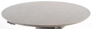 Halmar MUSCAT stôl s rozkladom doska - šedý mramor, noha - svetlo šedá / zlatá
