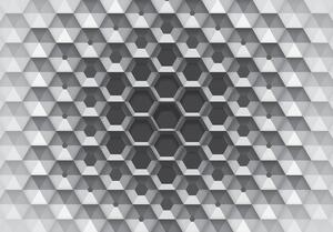Fototapeta - 3D šesťuholníky (254x184 cm)
