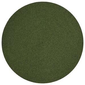 NORTHRUGS - Hanse Home koberce Kusový koberec Braided 105554 Green kruh – na von aj na doma - 200x200 (priemer) kruh cm