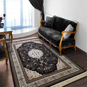 Kvalitný vintage koberec v čiernej farbe Čierna Šírka: 200 cm | Dĺžka: 290 cm