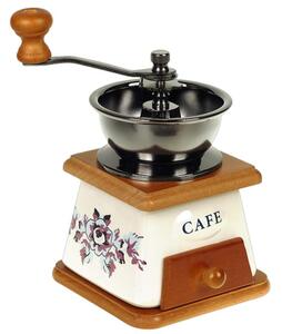 Mlynček na kávu CAFE porcelánový (Ručný kávový mlynček Retro)