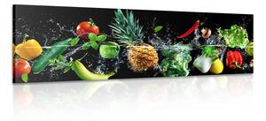 Obraz organické ovocie a zelenina