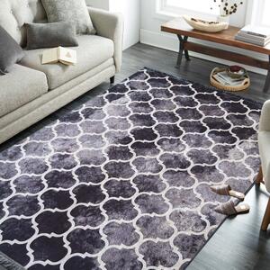 Protišmykový koberec so štýlovým vzorom Čierna Šírka: 160 cm | Dĺžka: 220 cm