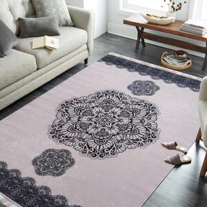 Púdrový koberec so vzorom mandaly Ružová Šírka: 160 cm | Dĺžka: 220 cm