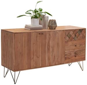 KOMODA, akácia, farba akácie, bronzová, 145/80/45 cm Ambia Home - Komody