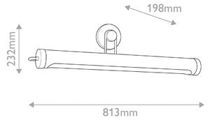 NÁSTENNÉ SVIETIDLO, 23,2/81,3/19,8 cm Elstead Lighting - Online Only bytové doplnky, Online Only