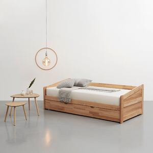 POSTEĽ S VÝSUVNÝM LÔŽKOM, 90/200 cm farba buka Livetastic - Detské izby, Online Only
