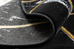 Koberec okrúhly EMERALD exkluzívne 2000 glamour, štýlový mramor, geometrický čierna / zlato